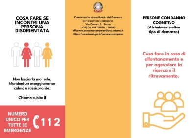 brochure persone smarrite