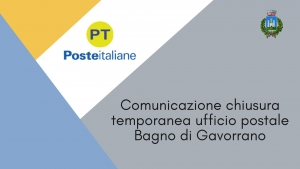 cartello chiusura ufficio postale bagno di gavorrano