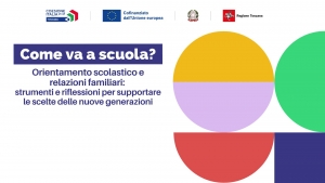 loghi regione toscana, unione europea, scritta "come va a scuola?"