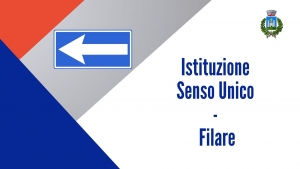 cartello di senso unico, scritta istituzione senso unico, logo comune di gavorrano