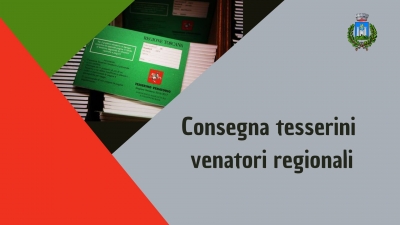 triangolo rosso, triangolo blu, triangolo celeste, fuochi d'artificio stilizzati, consegna tesserini venatori regionali