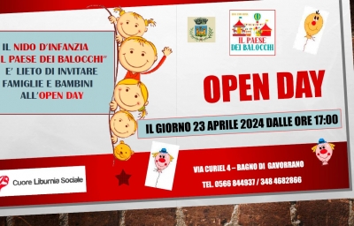 locandina open day nido comunale