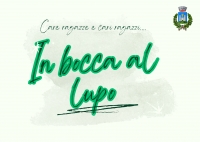 Biglietto con scritto care ragazze e cari ragazzi in bocca al lupo, logo comune di gavorrano