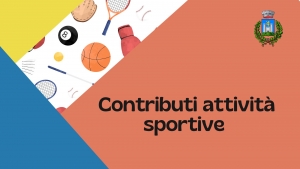triangolo giallo, triangolo blu, scritta contributi società sportive in nero su sfondo rosa salmone, logo comune gavorrano