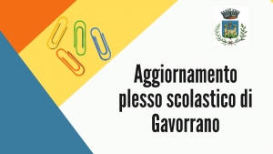 scritta aggiornamento plesso scolastico di gavorrano, disegno di graffette